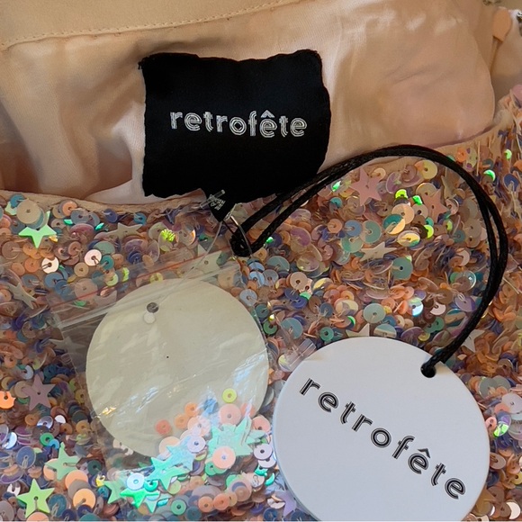 Retrofete Pink Star Sequin Mini Skirt M NWT ($375) - Picture 6 of 6